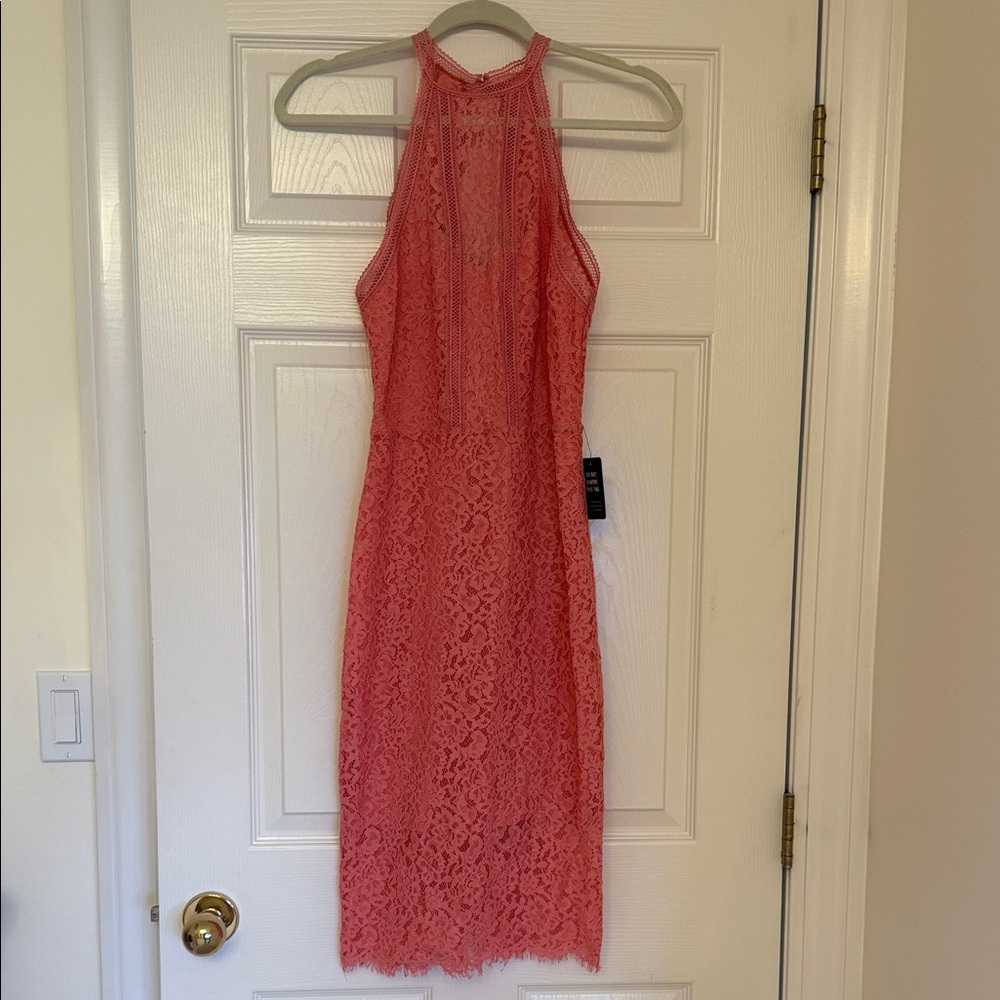Elegant Pink Lace Dress NWT